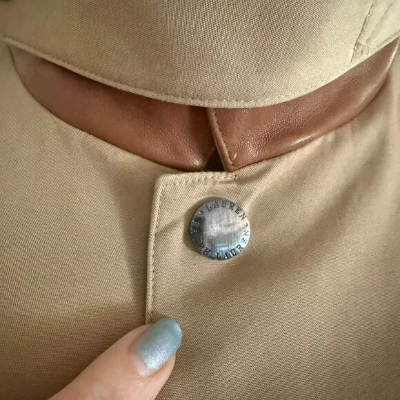 Lauren Ralph Lauren Woman Beige Lightweight Button Front Jacket Size 1X - Picture 7 of 12